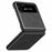 For Samsung Galaxy Z Flip4 5G Anti-Drop Phone Case Litchi Texture PU Leather Coated PC Protective Back Cover - Black - 2
