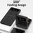 For Samsung Galaxy Z Flip4 5G Anti-Drop Phone Case Litchi Texture PU Leather Coated PC Protective Back Cover - Black - 3