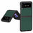 For Samsung Galaxy Z Flip4 5G Anti-scratch Cross Texture Phone Case Rubberized PU Leather Coated PC Back Cover Protective Shell - Green - 1