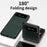 For Samsung Galaxy Z Flip4 5G Anti-scratch Cross Texture Phone Case Rubberized PU Leather Coated PC Back Cover Protective Shell - Green - 3