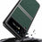 For Samsung Galaxy Z Flip4 5G Anti-scratch Cross Texture Phone Case Rubberized PU Leather Coated PC Back Cover Protective Shell - Green - 6