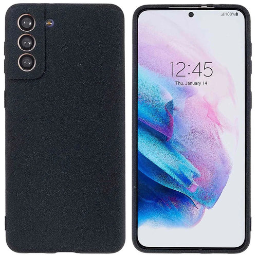 For Samsung Galaxy S21+ 5G Anti-fall Double-Sided Matte TPU Case Ultra Slim Mobile Phone Protective Back Cover - Black - 1