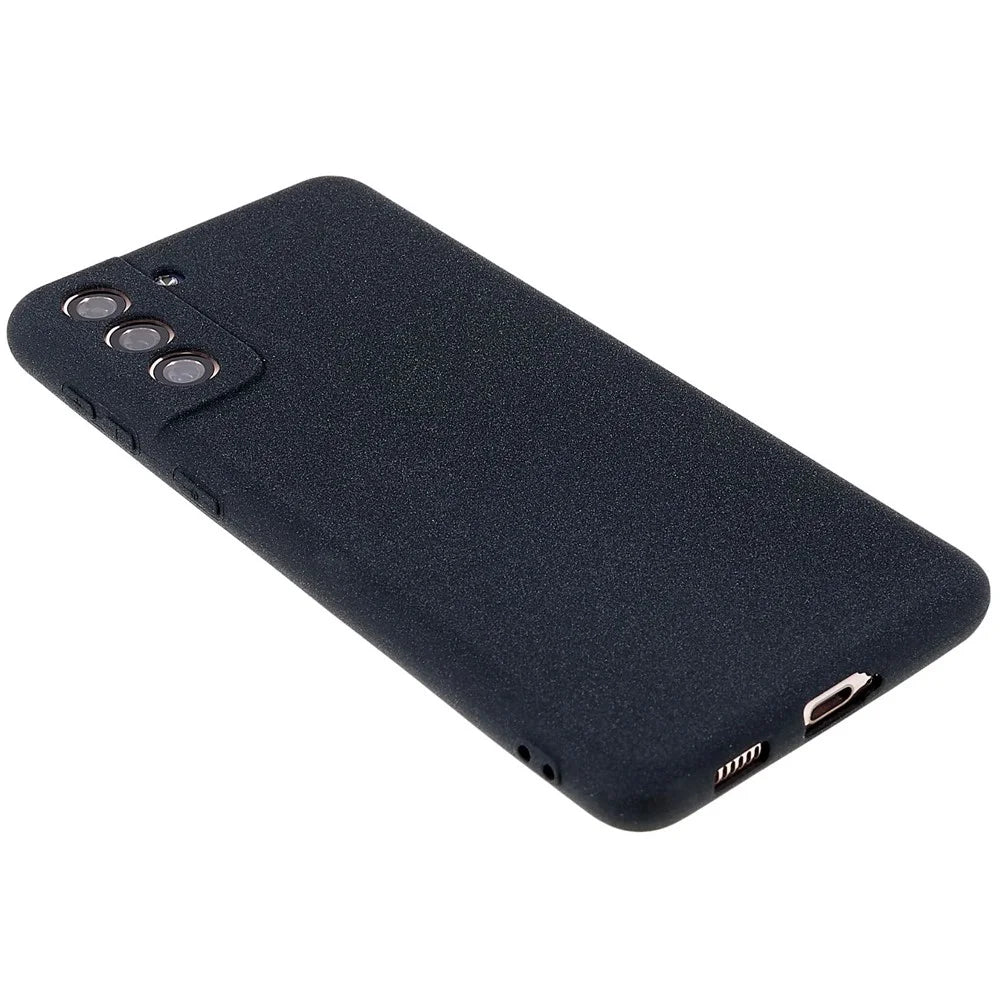 For Samsung Galaxy S21+ 5G Anti-fall Double-Sided Matte TPU Case Ultra Slim Mobile Phone Protective Back Cover - Black - 5