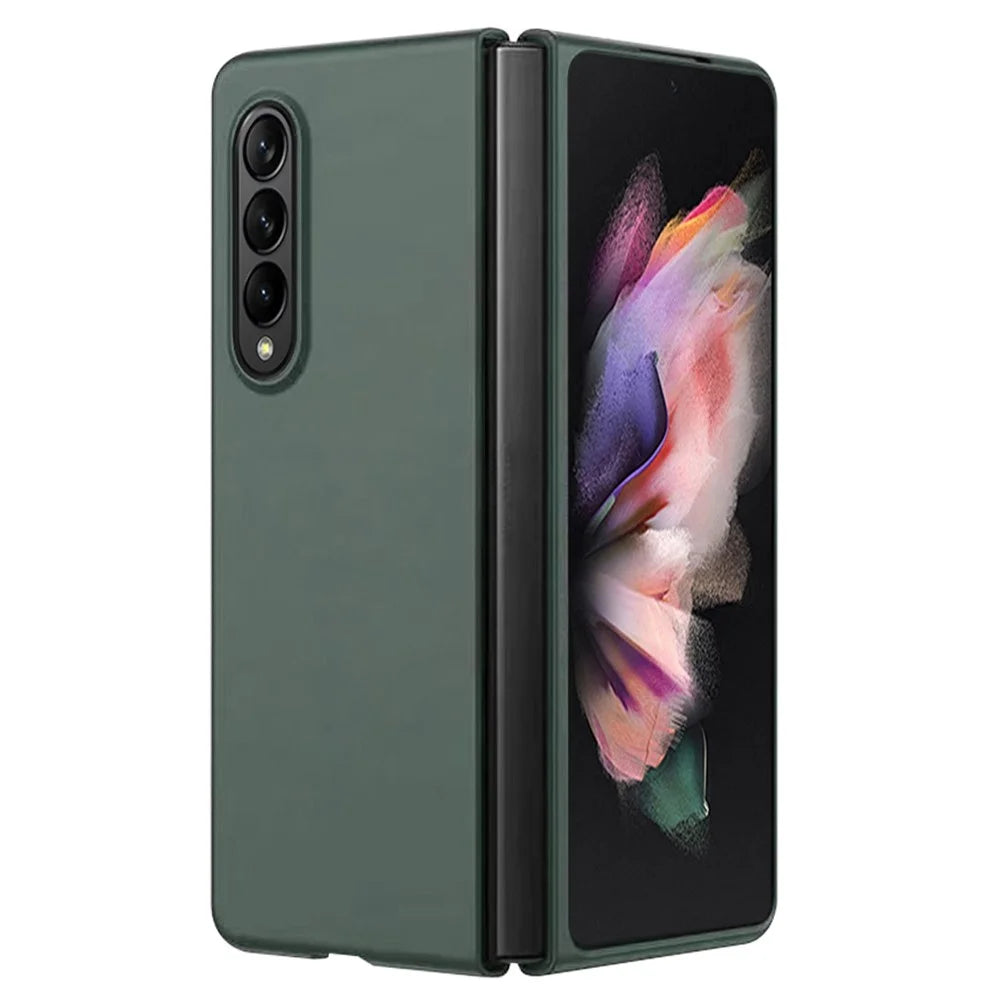 For Samsung Galaxy Z Fold4 5G Rubberized Hard PC Case Drop Resistant Non-Slip Protective Cover - Green - 1