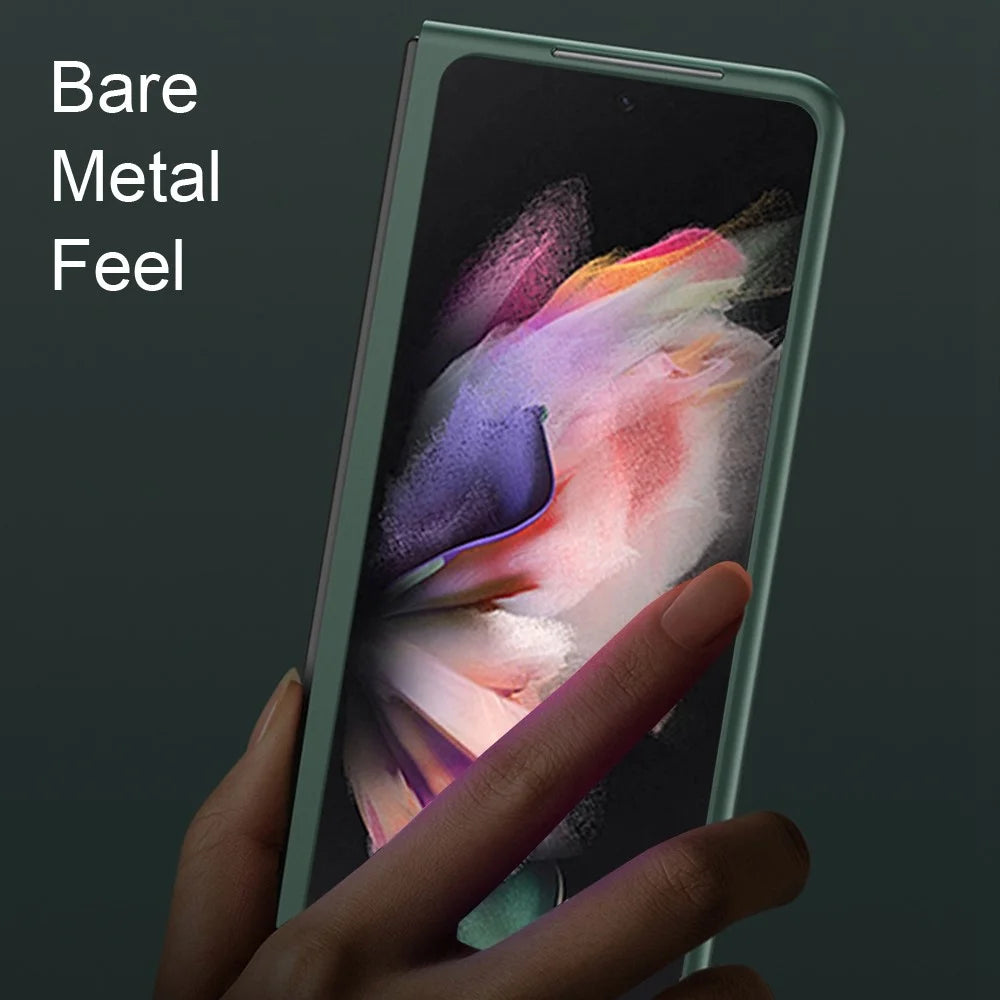 For Samsung Galaxy Z Fold4 5G Rubberized Hard PC Case Drop Resistant Non-Slip Protective Cover - Green - 6
