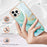 For iPhone 14 Pro Max 6.7 inch TPU Case with IMD Marble Pattern Electroplated Back Cover - Green 003 - 2