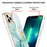 For iPhone 14 Pro Max 6.7 inch TPU Case with IMD Marble Pattern Electroplated Back Cover - Green 003 - 4