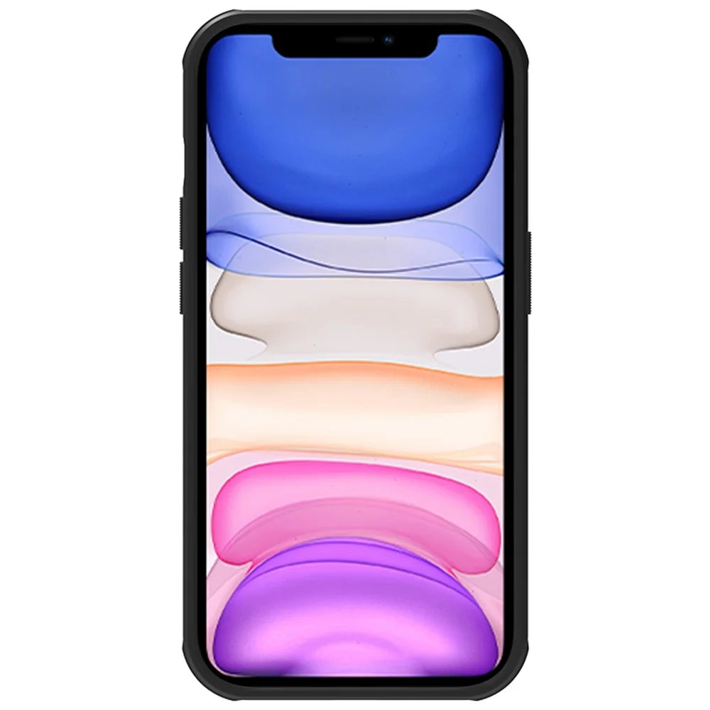 NILLKIN Super Frosted Shield Pro Phone Case for iPhone 14 Pro Max 6.7 inch, Anti-scratch Matte Finish PC Back TPU Frame Hybrid Cover - Black - 2