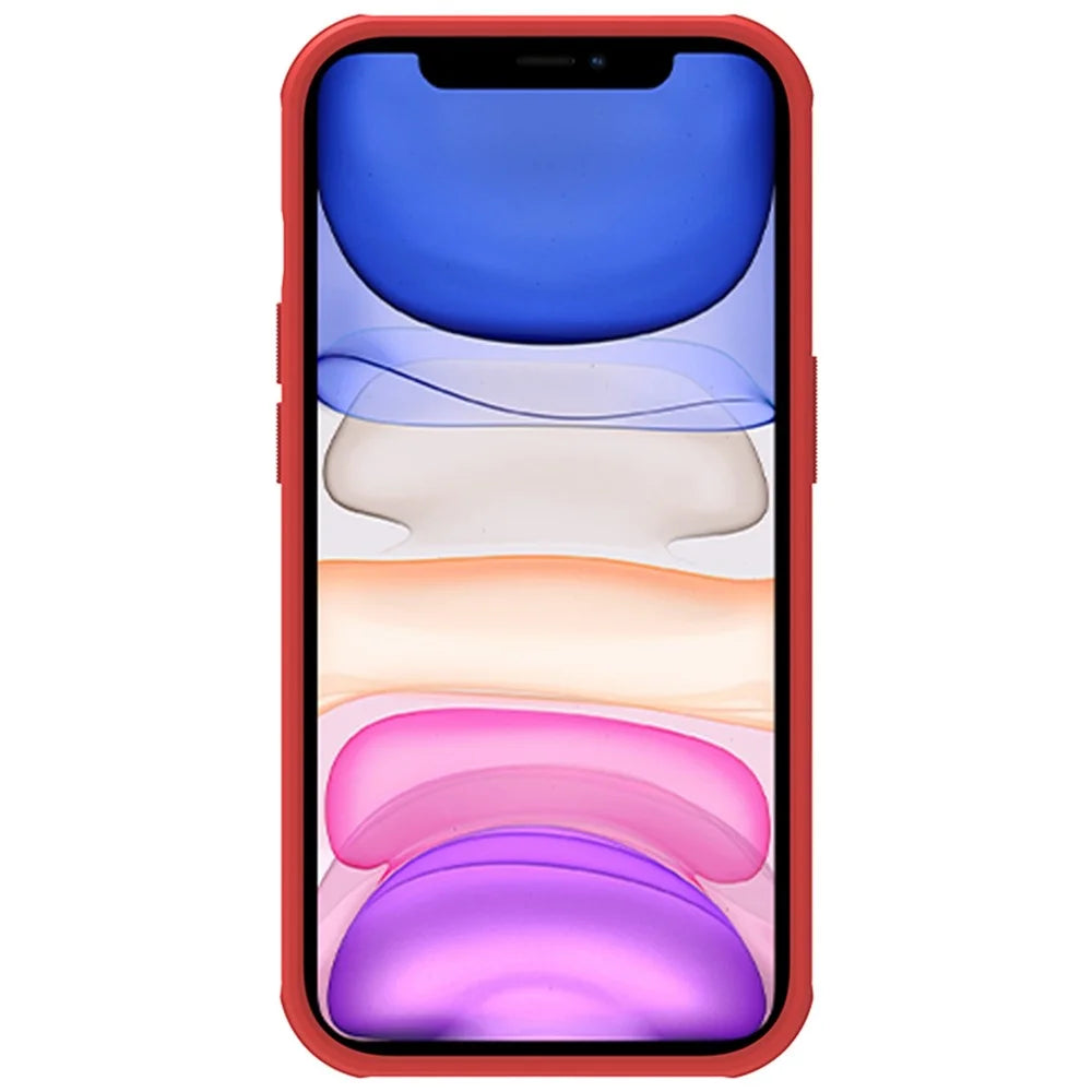 NILLKIN Super Frosted Shield Pro Case for iPhone 14 Pro 6.1 inch Matte Protective Phone Cover Matte PC TPU Drop-proof Shell - Red - 2