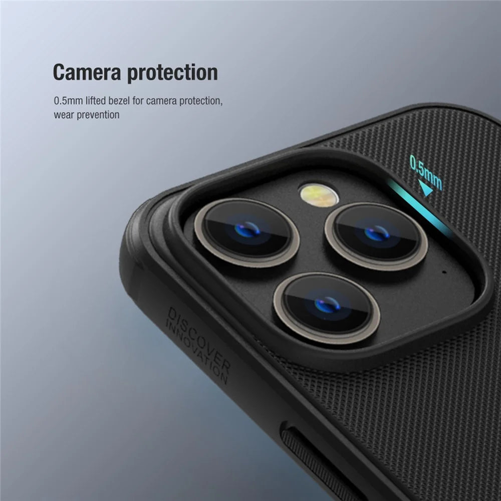 NILLKIN Super Frosted Shield Pro Case for iPhone 14 Pro 6.1 inch Matte Protective Phone Cover Matte PC TPU Drop-proof Shell - Red - 5