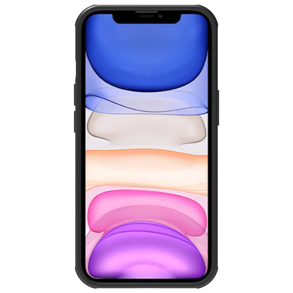 NILLKIN Super Frosted Shield Pro Shockproof Phone Case for iPhone 14 / iPhone 13, PC + TPU Matte Surface Anti-drop Back Cover - Black - 2