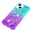 For iPhone 14 TPU Case Gradient Quicksand Phone Back Cover - Sky Blue / Purple - 3