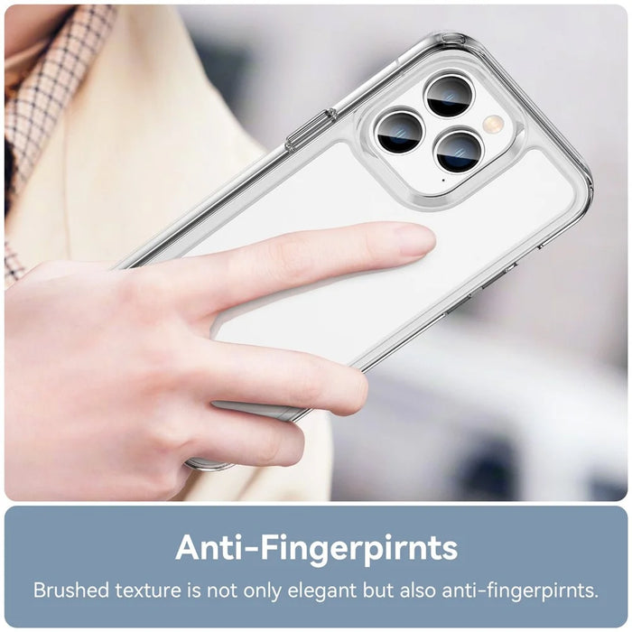 For iPhone 14 Pro Max 6.7 inch TPU + Acrylic Mobile Phone Protective Case Anti-drop Anti-scratch Back Cover - Transparent - 7