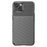 For iPhone 14 6.1 inch Thunder Series Twill Texture Anti-slip Phone Case Thickened TPU Protective Back Cover - Black - 2