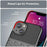 For iPhone 14 6.1 inch Thunder Series Twill Texture Anti-slip Phone Case Thickened TPU Protective Back Cover - Black - 7