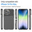 For iPhone 14 Pro Max 6.7 inch Thunder Series Thickened TPU Well-protected Phone Case Twill Texture Anti-scratch Back Cover - Black - 3