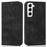 For Samsung Galaxy S22 5G Shockproof RFID Blocking PU Leather Phone Case Auto Closing Magnetic Anti-scratch Phone Cover - Black - 1