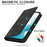 For Samsung Galaxy S22 5G Shockproof RFID Blocking PU Leather Phone Case Auto Closing Magnetic Anti-scratch Phone Cover - Black - 5
