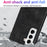 For Samsung Galaxy S22 5G Shockproof RFID Blocking PU Leather Phone Case Auto Closing Magnetic Anti-scratch Phone Cover - Black - 6