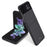 For Samsung Galaxy Z Flip4 5G Scratch Resistant Hard PC Phone Case Rubberized Matte Protective Cover - Black - 1