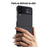 For Samsung Galaxy Z Flip4 5G Scratch Resistant Hard PC Phone Case Rubberized Matte Protective Cover - Black - 6
