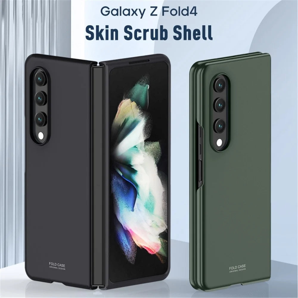 For Samsung Galaxy Z Fold4 5G Hard PC Phone Case Rubberized Anti-fingerprint Matte Protective Cover - Black - 2