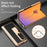For Samsung Galaxy Z Fold4 5G Hinge Protection Anti-fall PU Leather + Hard PC Shell Electroplating Kickstand Cover with Built-in Tempered Glass Screen Protector and S Pen - Black - 7
