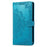 For iPhone 14 Pro 6.1 inch Embossed Mandala Pattern Folding Stand PU Leather Case Wallet Style Flip Cover with Hand Strap - Blue - 7