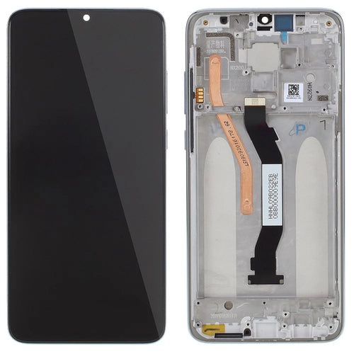 For Xiaomi Redmi Note 8 Pro Grade C LCD Screen and Digitizer Assembly + Frame (without Logo) - Silver - 1