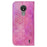 For Nokia C21 Dazzling Flower Pattern Shockproof Phone Cover Anti-scratch Flip Wallet Case with Stand Phone Shell - Pink - 7