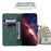 For Nokia C2 2nd Edition Shockproof PU Leather Case Foldable Stand Geometry Pattern Imprinted Anti-scratch Phone Wallet Cover with Strap - Green - 2