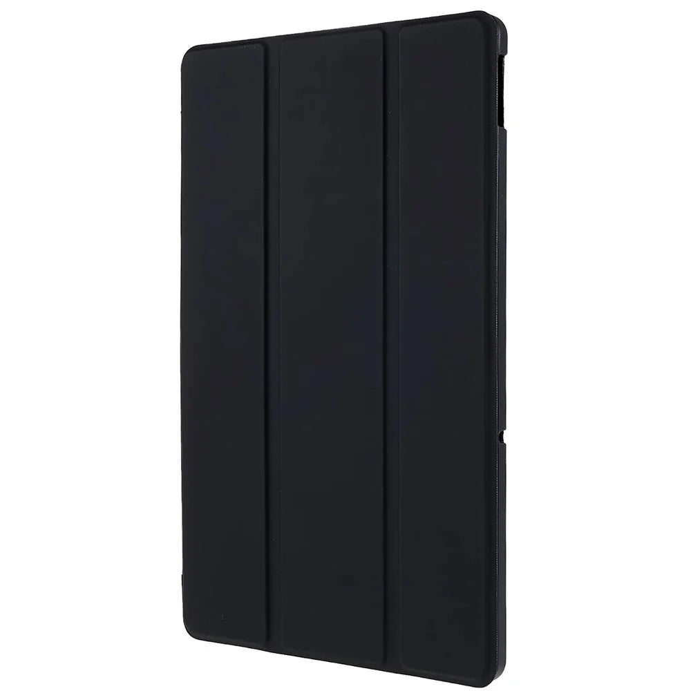 For Lenovo Tab M10 Plus (3rd Gen) / Xiaoxin Pad 2022 10.6 inch Light Thin Anti-wear PU Tablet Case Matte TPU Trifold Stand Cover - Black - 3