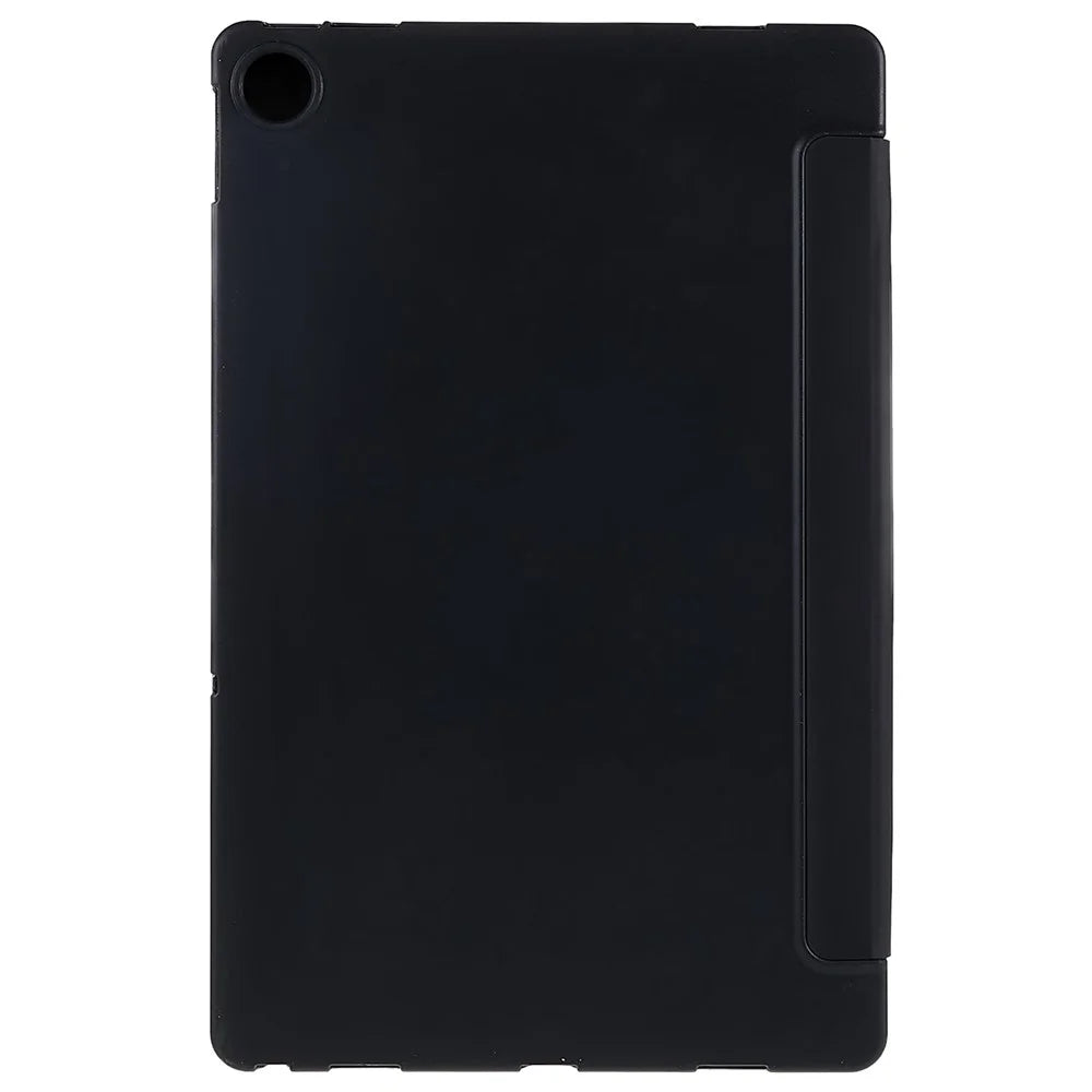 For Lenovo Tab M10 Plus (3rd Gen) / Xiaoxin Pad 2022 10.6 inch Light Thin Anti-wear PU Tablet Case Matte TPU Trifold Stand Cover - Black - 4