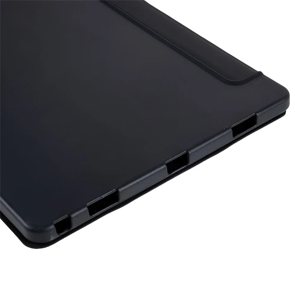 For Lenovo Tab M10 Plus (3rd Gen) / Xiaoxin Pad 2022 10.6 inch Light Thin Anti-wear PU Tablet Case Matte TPU Trifold Stand Cover - Black - 7