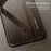 For iPhone 14 6.1 inch Wood Pattern Case Soft TPU Frame Tempered Glass Back Shockproof Protective Cover - Black - 4