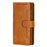 For iPhone 14 Plus 6.7 inch Magnetic Split Leather Case Multiple Card Slots Wallet Full Protective Folio Stand Cover with Hand Strap - Brown - 7