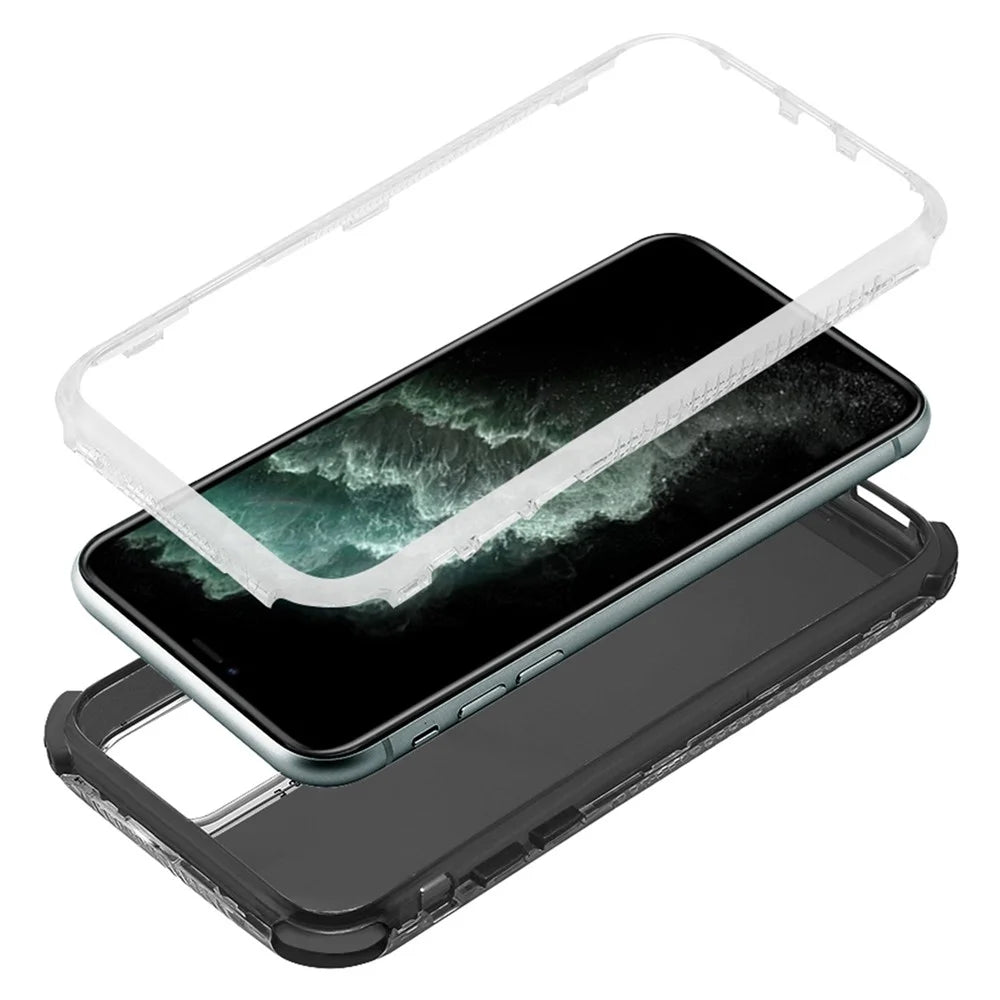 For iPhone 14 Pro Max 6.7 inch Detachable Shockproof Phone Case Hybrid PC + TPU Protective Cover - Black - 2