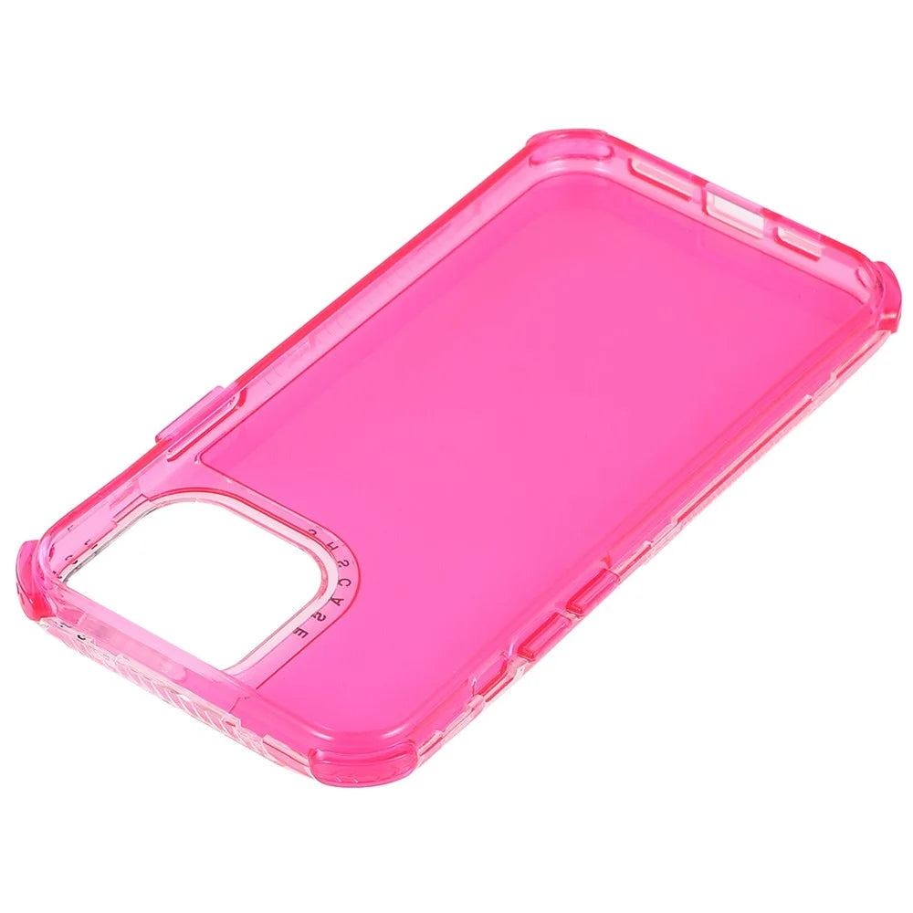 For iPhone 14 Pro 6.1 inch Anti-fall Phone Case PC+TPU Scratch-resistant Moblie Phone Back Cover - Rose - 7