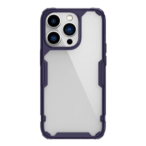 NILLKIN Ultra Clear Phone Case for iPhone 14 Pro 6.1 inch, Nature Pro Series Drop-proof Back Cover PC + TPU Anti-scratch Cell Phone Shell - Purple - 1