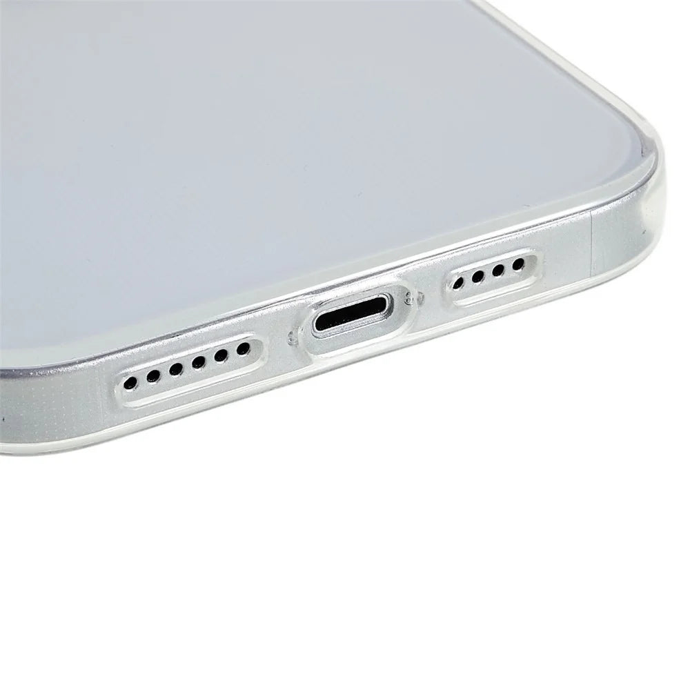 For iPhone 14 6.1 inch Shockproof Transparent Cover 2.0mm Thickness Watermark-Free TPU Phone Protective Case - 6