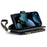 For iPhone 13 mini Phone Cases with Strap CASEME C30 Zipper Multiple Card Holder PU Leather Cover - Black - 2