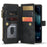 For iPhone 13 mini Phone Cases with Strap CASEME C30 Zipper Multiple Card Holder PU Leather Cover - Black - 3