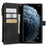 For iPhone 11 Pro Max Phone Cases with Strap CASEME C30 Zipper Multiple Card Holder PU Leather Cover - Black - 4