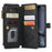 For iPhone XR Phone Cases with Strap CASEME C30 Zipper Multiple Card Holder PU Leather Cover - Black - 3