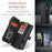 For iPhone XR Phone Cases with Strap CASEME C30 Zipper Multiple Card Holder PU Leather Cover - Black - 6