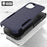 Cell Phone Case for iPhone 14 6.1 inch, Anti-scratch Raised Edge PC+TPU Mobile Phone Cover - Dark Blue - 4