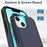 Cell Phone Case for iPhone 14 6.1 inch, Anti-scratch Raised Edge PC+TPU Mobile Phone Cover - Dark Blue - 5