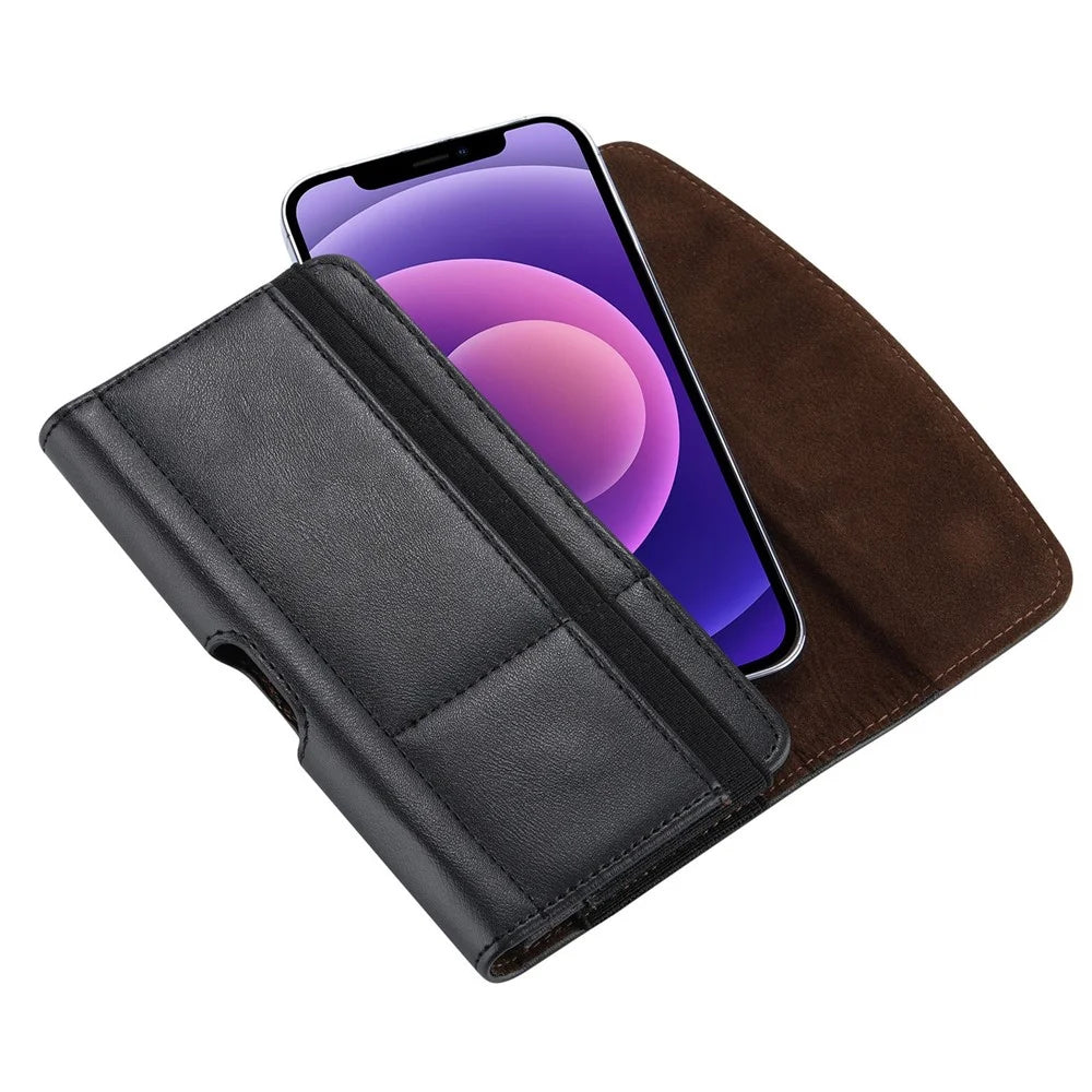 Horizontal PU Leather Cell Phone Pouch Belt Clip Loop Holster Waist Phone Bag, Size M (Inner Size: 14x7.5x2cm) - 2