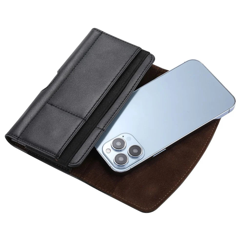 Universal PU Leather Waist Belt Clip Case Horizontal Phone Holster Pouch, Size L (Inner Size: 15.5x8.5x2cm) - 4