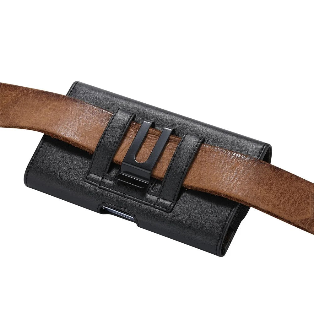 Universal PU Leather Waist Belt Clip Case Horizontal Phone Holster Pouch, Size L (Inner Size: 15.5x8.5x2cm) - 7